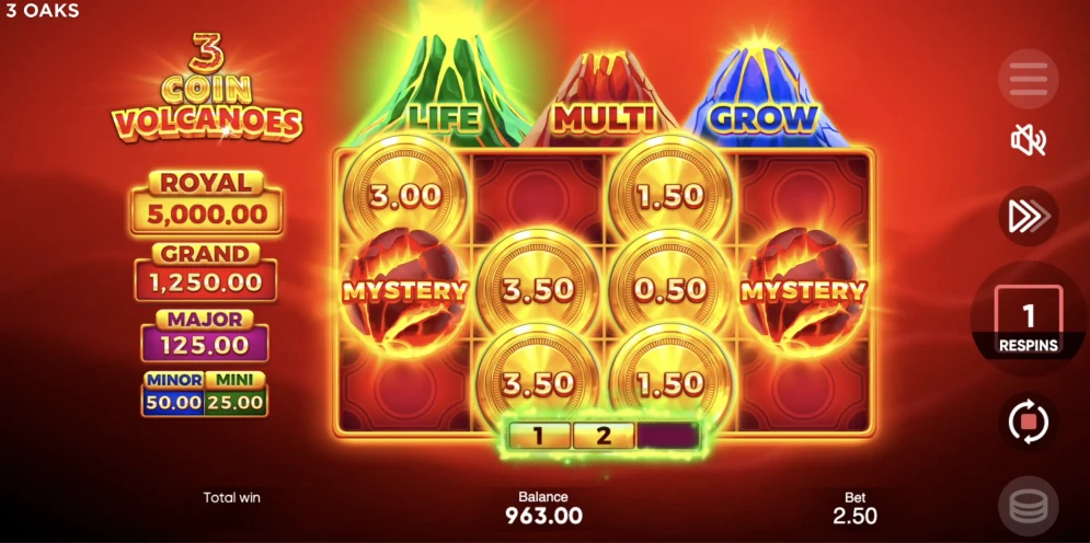 3 Coin Volcano Slot