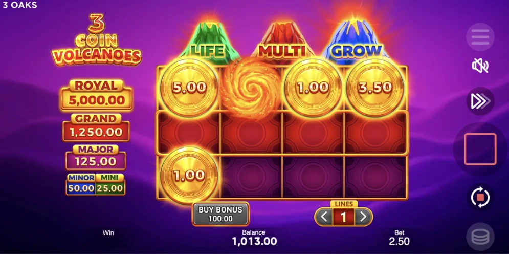 3 Coin Volcano Slot